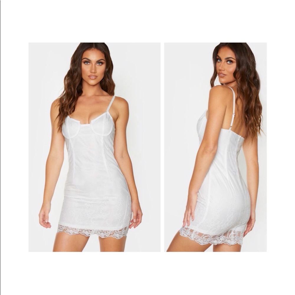 🆕 NWT PRETTYLITTLETHING White Embroidery Dress 🤍